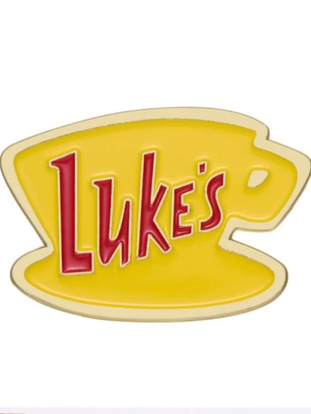 GILMORE GIRLS LUKES DINER COFFEE CUP OIL DRIPPED ENAMEL PIN LAPEL PIN BROOCH NWT